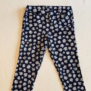Talls! Old Navy Blue Daisy Pixie Pants